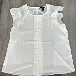 Forever 21 White Ruffle Sleeve Blouse